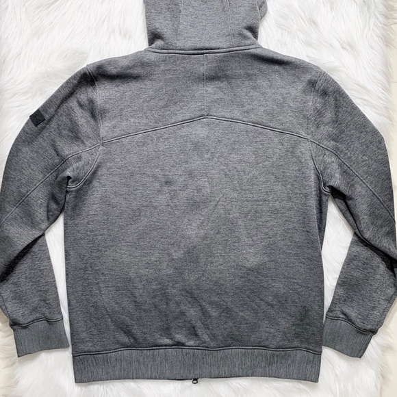 SOLD-Under Armour Mens Zip Up Gray Hoodie Jacket - Picture 7 of 10